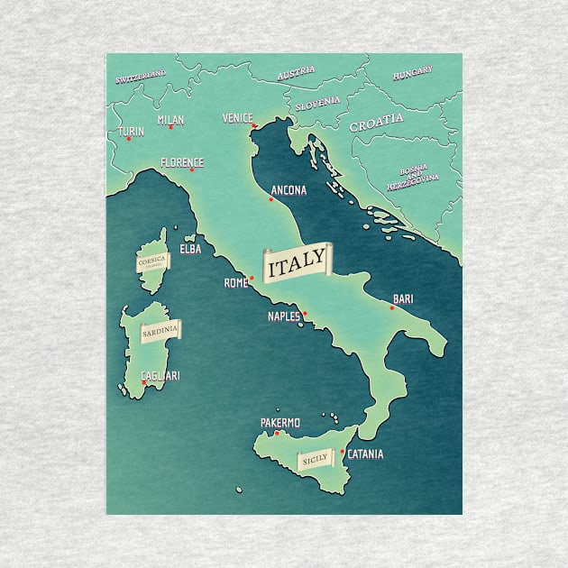 Map Of Italy by nickemporium1